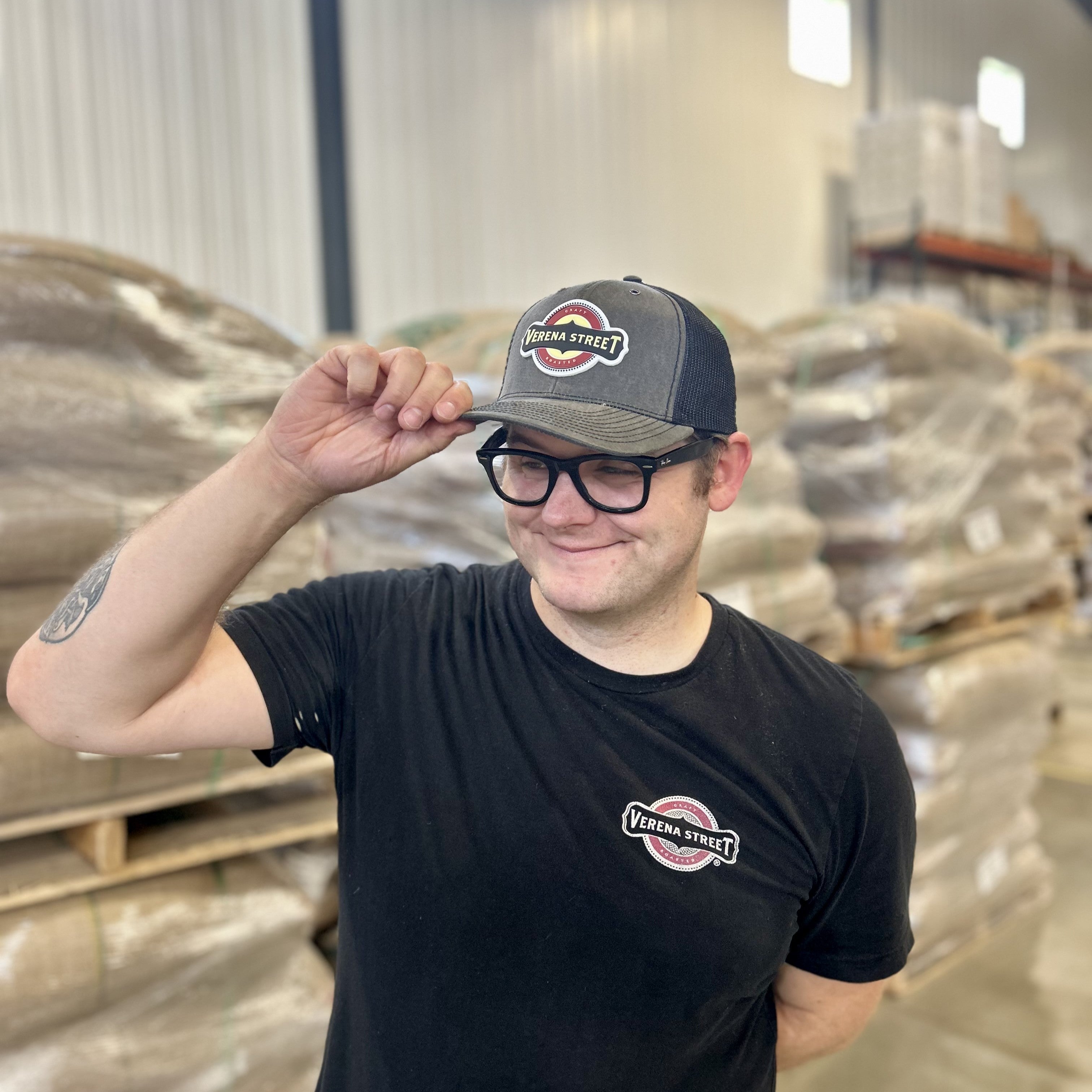 Verena Street® PVC Logo Trucker Hat, Charcoal Richardson 112WF Snapback