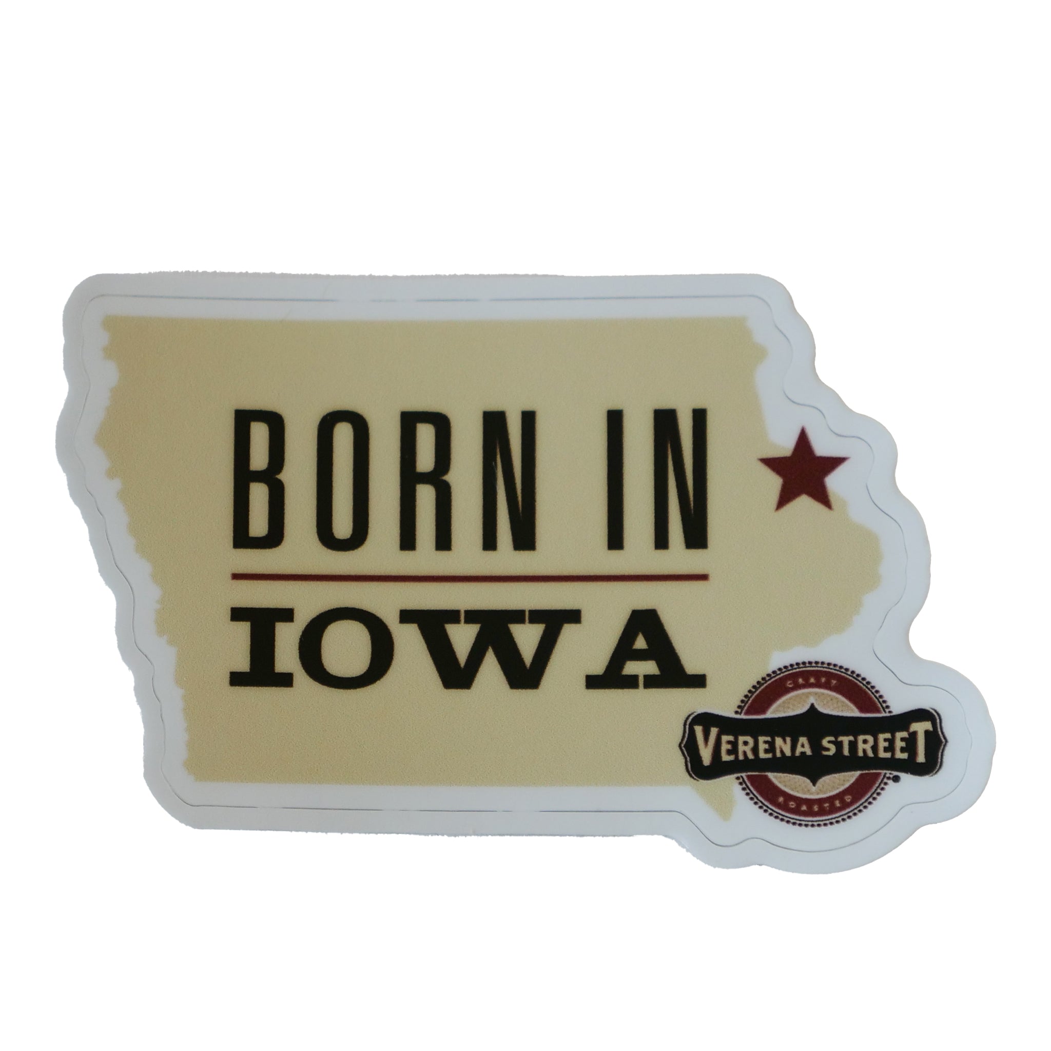 Born in Iowa 3"x2" sticker Born in Iowa Sticker