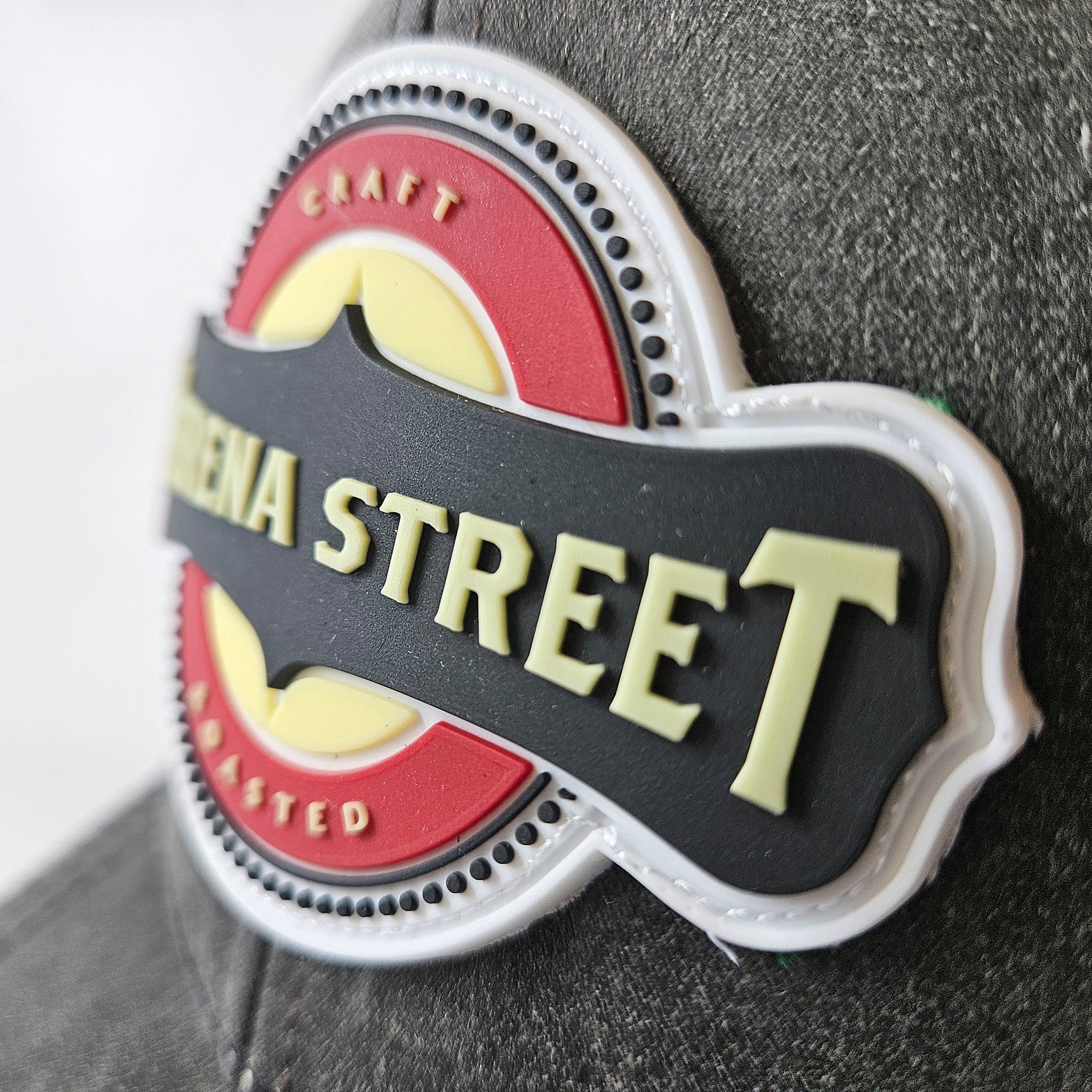 Verena Street® PVC Logo Trucker Hat, Charcoal Richardson 112WF Snapback