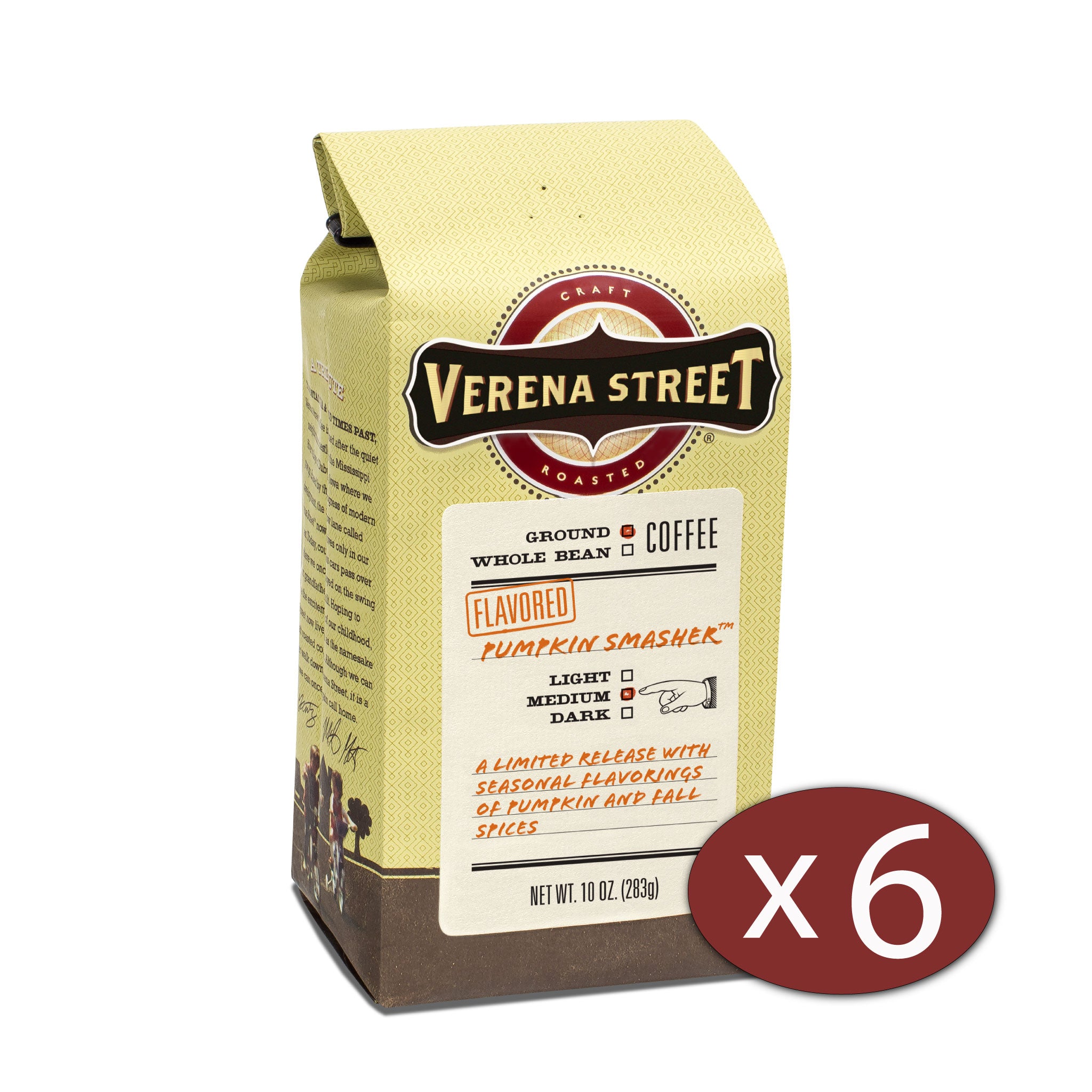 6 Count Case - Pumpkin Smasher 10oz ground coffee