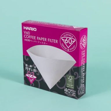 Hario V60 Paper Filter, 02 White 40ct Box