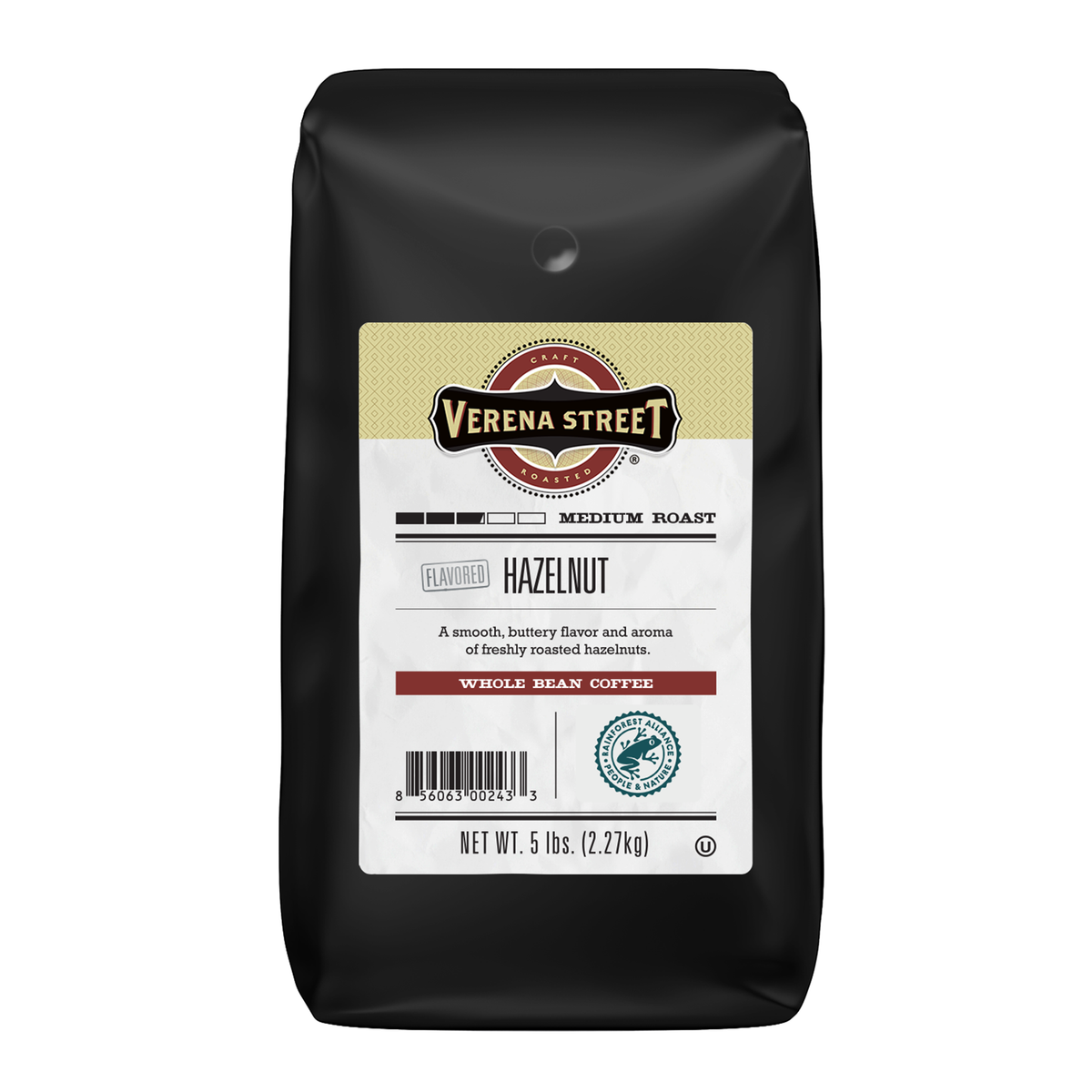 Whole Bean Hazelnut Flavored Coffee - Verena Street Coffee