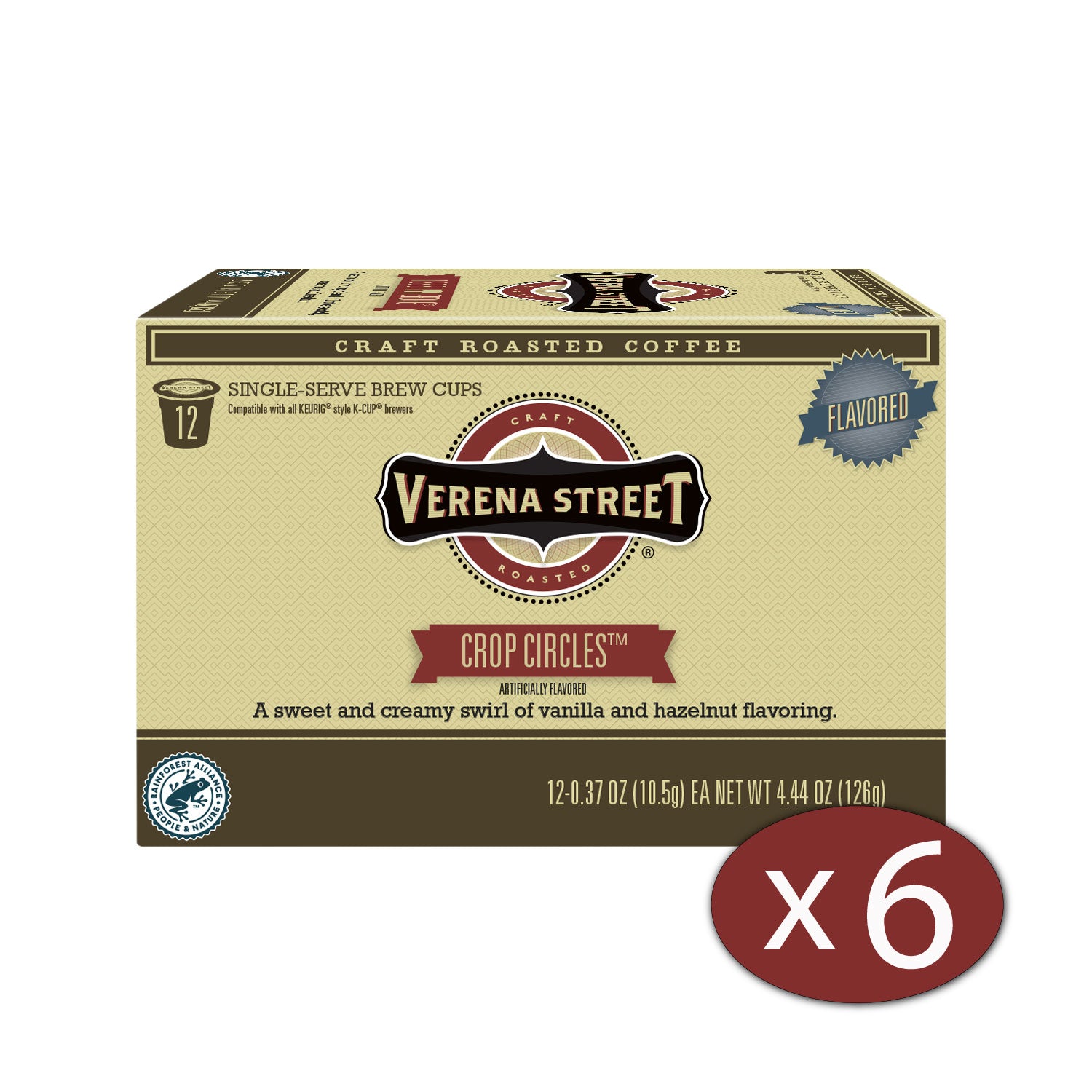 Crop Circles™ single cup flavored coffee brew cups - Verena Street