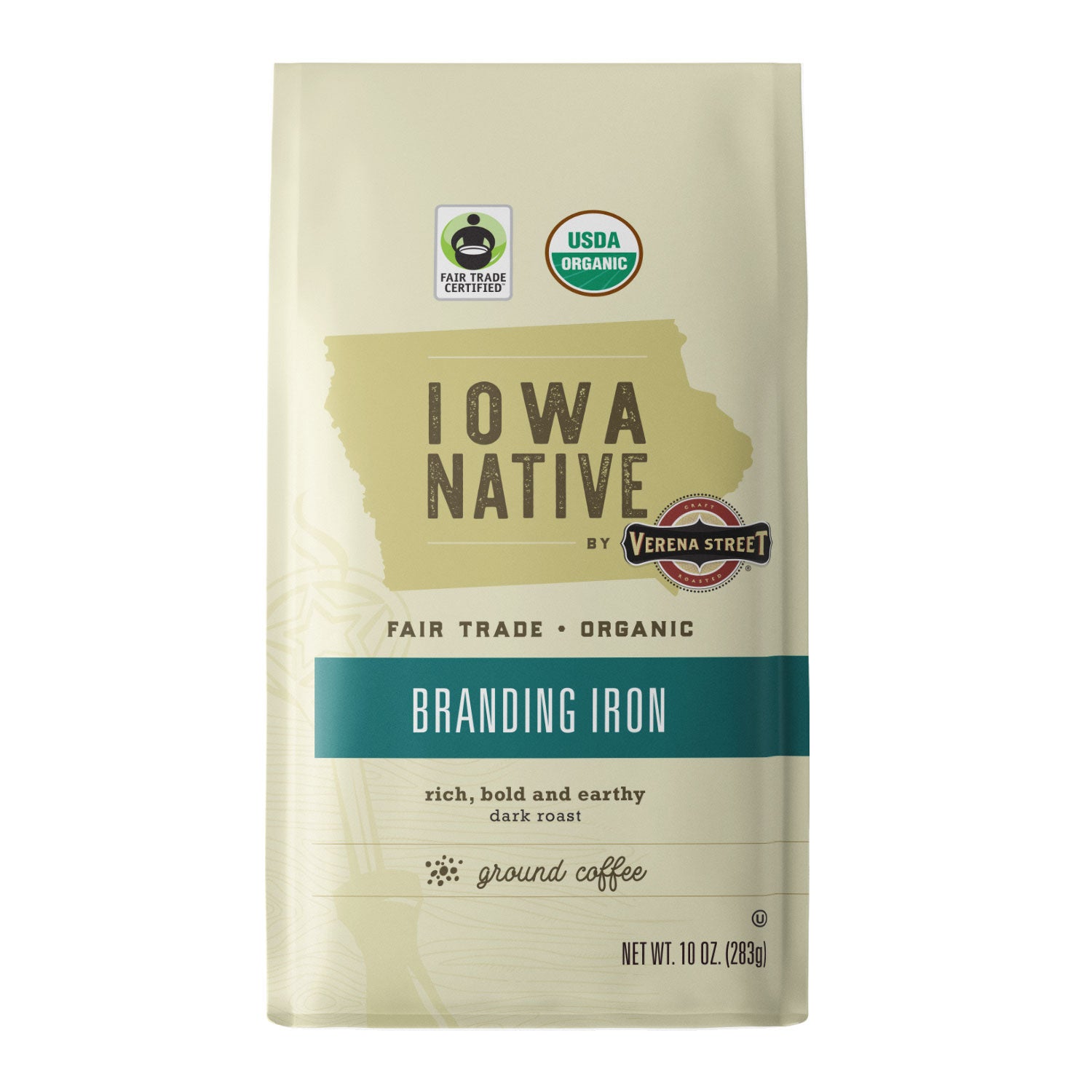 Branding Iron - Fair Trade Organic ground coffee bag
