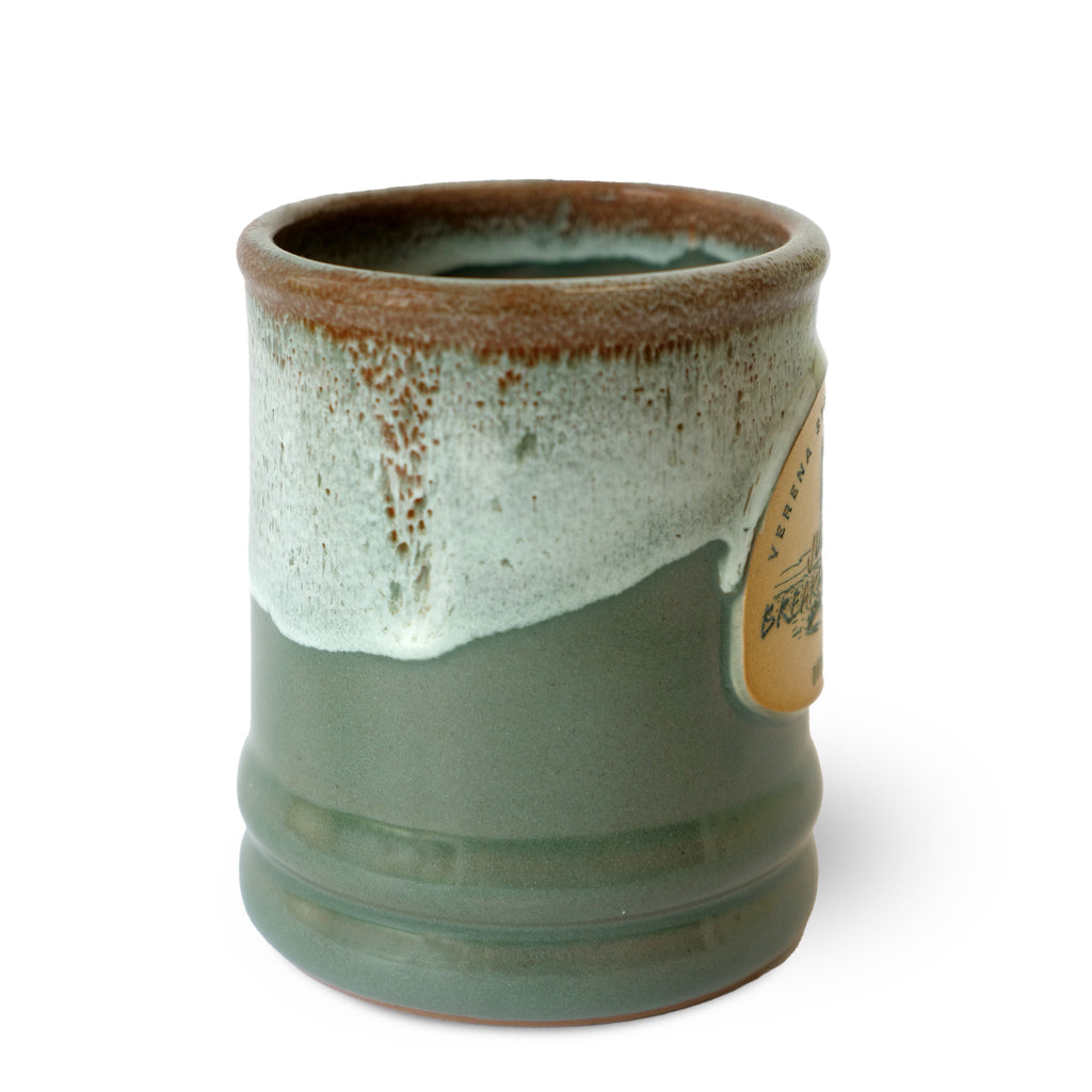 Deneen Pottery merchandise Sage with Cinnamon and White glaze Julien's Breakfast Blend® Ramsey Style 14oz+ Mug