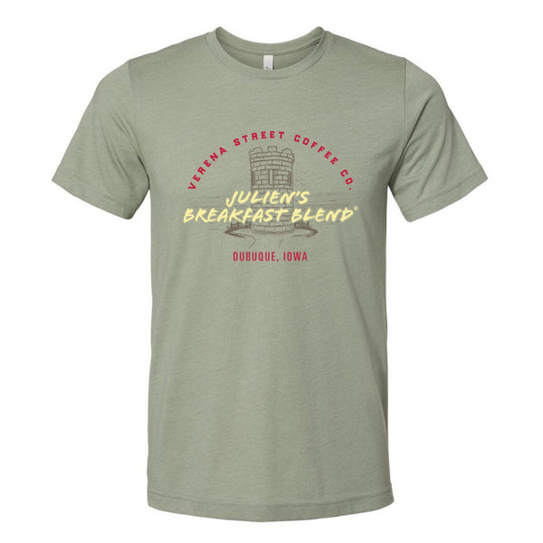 Julien's Breakfast Blend® T-shirt, Short-Sleeve Bella + Canvas - Verena Street Coffee Co.