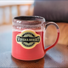 Deneen Pottery merchandise Red w/Black White 14oz + Camper Pottery Mug, Red with Black and White Glaze