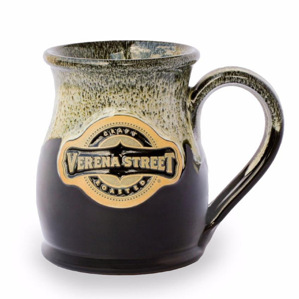 Deneen Pottery merchandise Black w/ Dijon White Glaze 14oz + Tall Belly Pottery Mug, Black + Dijon Glaze