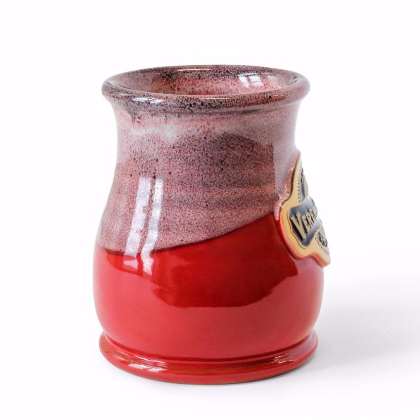 Tall Belly Mug Red with black - side