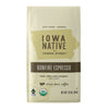 Iowa Native Fair Trade Organic Coffee 10oz whole bean Bonfire Espresso - Fair Trade Organic whole bean coffee