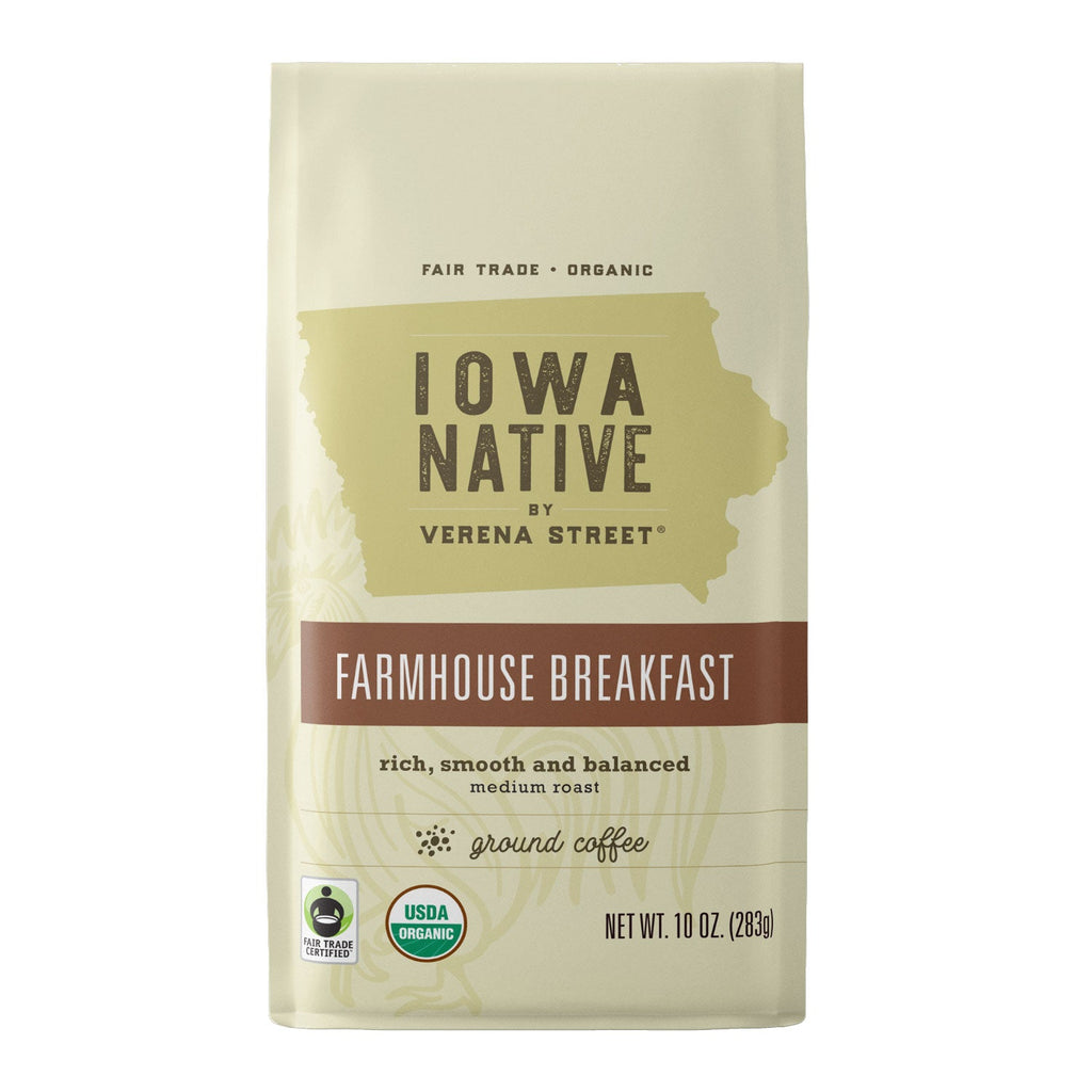 Iowa Native Fair Trade Organic Coffee 10oz / Ground Farmhouse Breakfast - Fair Trade Organic coffee