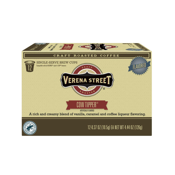 Verena Street Coffee Co. Coffee 1 - 12ct single cup carton Cow Tipper® brew cups