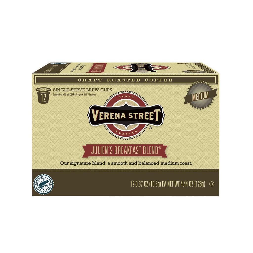Verena Street Coffee Co. Coffee Julien's Breakfast Blend® brew cups