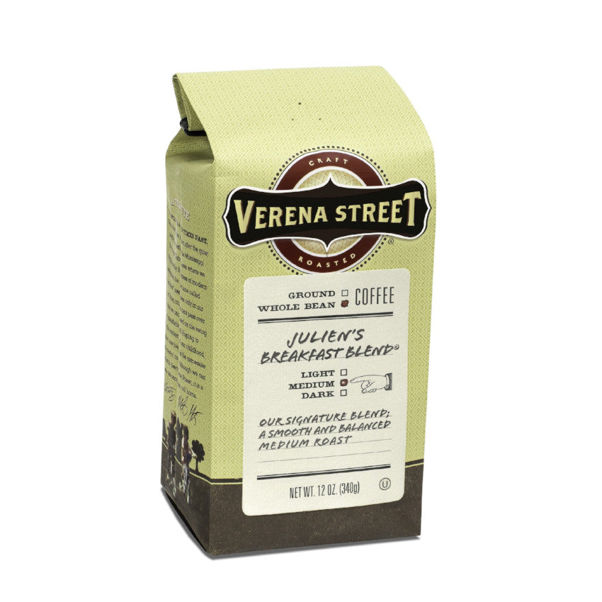 Verena Street Coffee Co. Coffee 12oz whole bean Julien's Breakfast Blend® whole bean