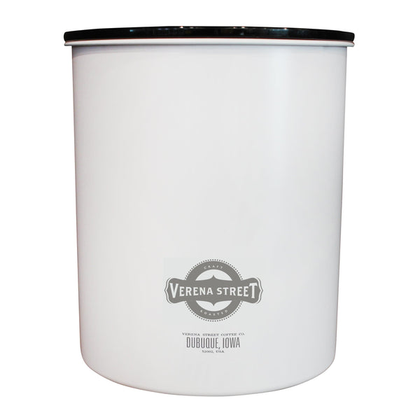 Matte White Kilo AirScape Coffee Canister (2.2lbs) - Verena Street Coffee Co.